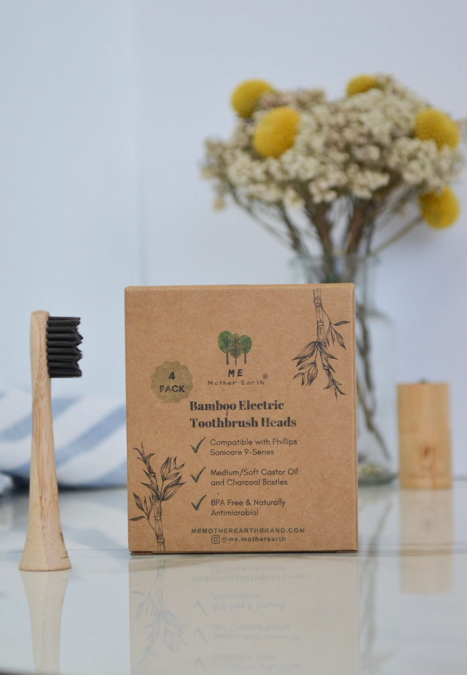 Electric Bamboo Toothbrush Heads