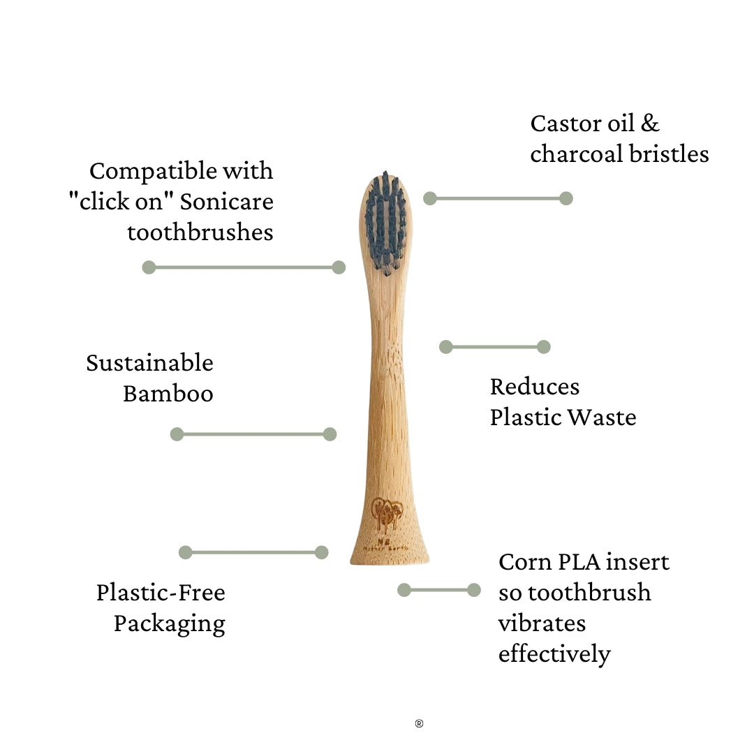 Electric Bamboo Toothbrush Heads