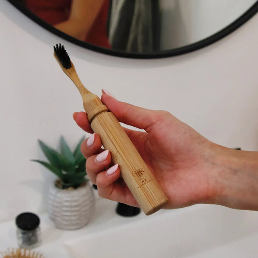 Bamboo Travel Toothbrush with Replaceable Head