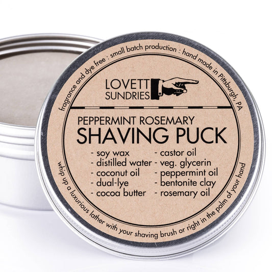 Shaving Puck: Peppermint Rosemary