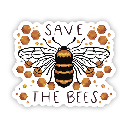 Save the bees nature sticker