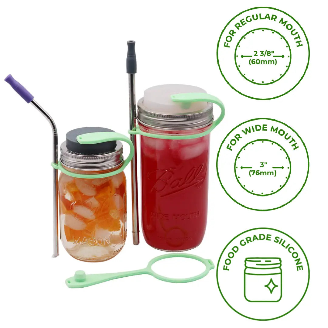 Stainless Steel Straw Hole Tumbler Lids for Mason Jars 5 Pack